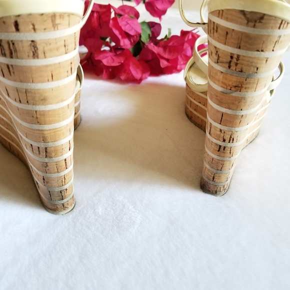 {Sold} GUCCI | Vernice Crystal Wedges Mystic White - Picture 5 of 7